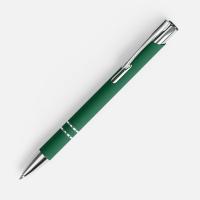 Ручка шариковая Keskus Soft Touch, зеленая